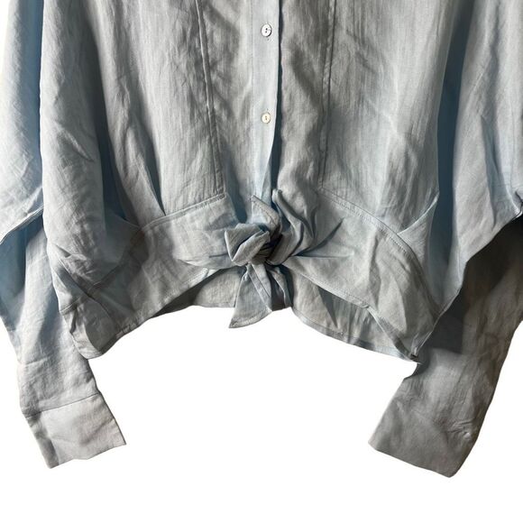 Line & Dot Lindsay Tied Cropped Button Shirt size XS NWT - Picture 5 of 9